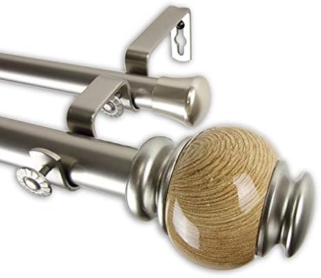 Rod Desyne 1 Fleck Single Curtain Rod Satin Nickel Satin Nickel