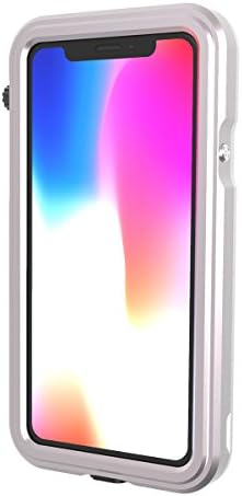 Blobfish iPhone X Premium Aluminum Metal Waterproof Shockproof Dustproof Full Body IP68 Case built in Screen Protector (Sliver)