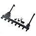 DIRUISHEN Over Door Hook Rack,Vintage Metal Deer Wall Hooks,Decorative Organizer Hooks for Clothes, Coat, Hat, Belt, Towels,Stylish Over Door Hanger for Home or Office Use (8 Hook,Black)