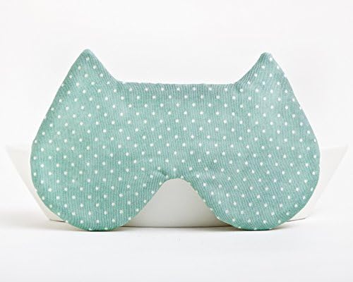 Dotted Sleep Mask, Cat Lover Gift, Polka Dots Cat Mask, Birthday Gift, Bridesmaid Gift Idea, Gifts for Her Under 20, Gift for Coworker, Meditation Mask