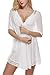 Avidlove Women Lingerie 3 Pieces Chemises Lace Babydoll Mini Sleepwear Set White XL
