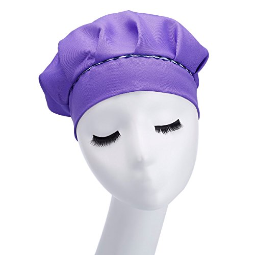 SEADEAR Waterproof Anti-oil Adjustable Durable Children's Aprons Fashion Apron with Hat Sleeves For Painting Kindergarten Art Museum Cooking 7-12 years old(Purple)