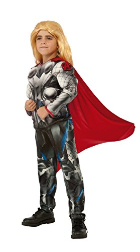 Marvel Avengers Thor Boys Muscle Costume with Clip-on Badge (Small (6))