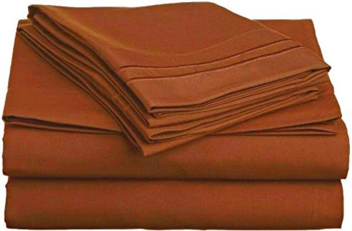 1800 Thread Count Egyptian Bed Sheets, Deep Pocket. Reg. 129.95. Sale 39.95. Softest High Thread Count Sheets (Queen, Terra Cotta)