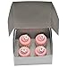 THE QUEEN'S TREASURES 18 Inch Doll Bakery Food Accessory, 4 Piece Mini Cupcakes Packaged with Authentic Bakery Box, Compatible with American Girl Pastry Bake Shop & Kitchen Furniture