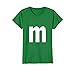 Womens Alphabet Letter M (lower case m) Shirt Small Kelly Green