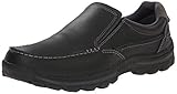 Skechers USA Men's Braver Rayland Slip-On Loafer, Black Leather, 11.5 M US