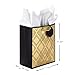 Hallmark All Occasion Gift Bags Assortment with Tissue Paper - Black and Gold (Pack of 3, 2 Large 13