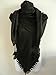 Solid Plain All Black Arab Shemagh Head Scarf Neck Wrap Cottton Palestine Arafat