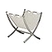 Monarch Specialties 2036, Organizer, Holder, Standing, Storage, Bathroom, Office, Bedroom, Pu, White, Contemporary Magazine Rack Leather-Look Chrome Metal, 15