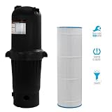 XtremepowerUS Deluxe 200 sq ft Pool Cartridge Filter In-Ground Swimming Pool and Spa Pool Filter System 200 Square Foot
