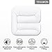 TEKAMON All Season Reversible Queen Comforter Winter Warm Summer Soft Quilted Down Alternative Duvet Insert Corner Tabs, Machine Washable Luxury Fluffy Collection for Hotel, White/Gray