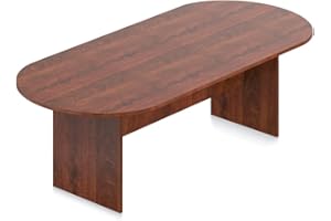 GOF 6FT, 8FT, 10FT Conference Table & Chair (G10705B) Set, Dark Cherry, Espresso, Artisan Gery, Mahogany, Walnut (8ft Table Only, Dark Cherry)