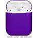Compatible Airpods Case, Protective Ultra-Thin Soft Silicone Shockproof Non-Slip Protection Accessories Cover Case for Apple Airpods 2 & 1 Charging Case - Purple