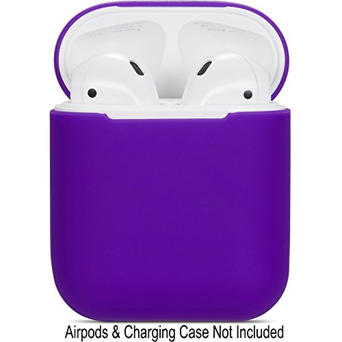 Compatible Airpods Case, Protective Ultra-Thin Soft Silicone Shockproof Non-Slip Protection Accessories Cover Case for Apple Airpods 2 & 1 Charging Case - Purple