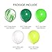 DIvine 40 Pcs 12 Inch Green Balloons Set, Green Agate Marble Balloons, Assorted Green and White Latex Balloons for Wild One, Jungle, Animal, Dinosaur Birthday Party Decoration, Backdrop, Balloon Arch