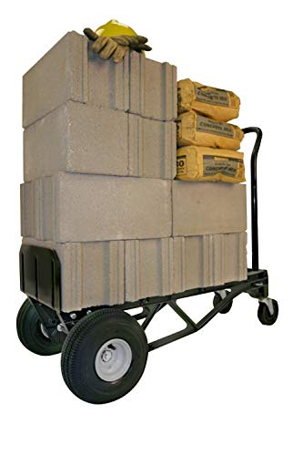 Harper Trucks 700 lb Capacity Glass Filled Nylon Convertible Hand Truck and Dolly with 10" Pneumatic Wheels (Renewed) - Thumbnail 3