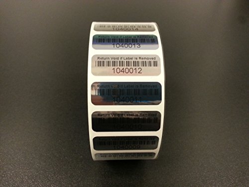 image for intertronix 1,000 Tamper Evident Foil Security Labels Sticker Seals Nu