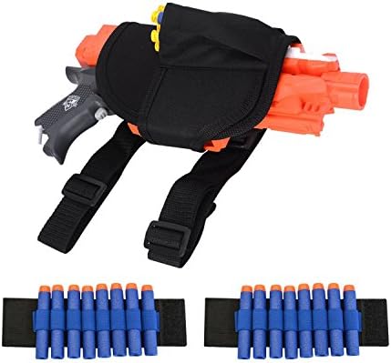 Camkey Tactical Holster Set, Kids Tactical Waist Bag with Dart Wrister Kit for Nerf Guns N-strike Elite Series Blaster, Tactical Waist Bag for Kids, Adjustable Nerf Gun Holster