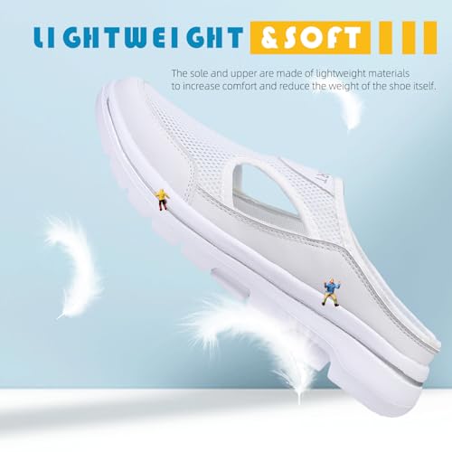 Acfoda Summer Clogs Men Women Slippers Breathable Sandals Non-Slip Comfortable Mesh Shoes for Beach Garden Outdoor Indoor