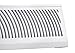 ACCORD ventilation Products ABBBWH24 Baseboard Register with Sunburst Design, 24-Inch(Duct Opening Measurement), White