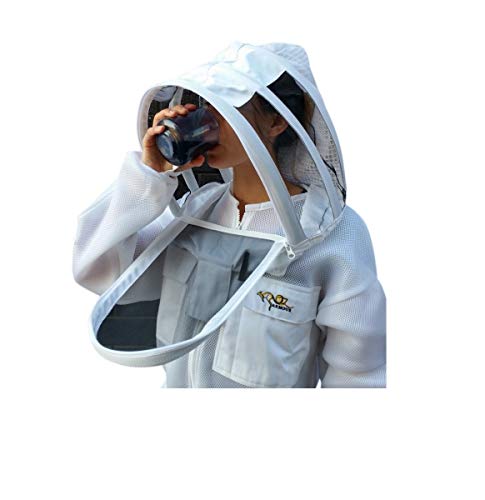 OZ ARMOUR Double Layer MESH Ventilated Jacket Fencing Veil with Free Gloves (Large)
