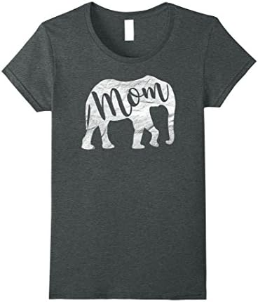 Womens Mom Elephant Shirt Large Dark Heather