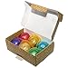 Amoree Bath Bombs Gift Set - Large Lush Natural Handmade Organic Bomb with Shea Butter Cocoa Therapeutic Essential Oils - Home Spa Cosmetic Fizzies Pack of 6 (4 oz)