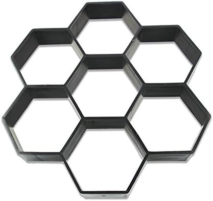 Vinus Walk Maker Stepping Stone Mold Concrete Pavement Garden Path Wall Paving Mold 12x12 Inch (Hexagon) …