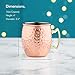 VonShef Moscow Mule Copper Mugs Set of 4 Hammered Effect Barrel Style 16oz Glasses With Gift Box