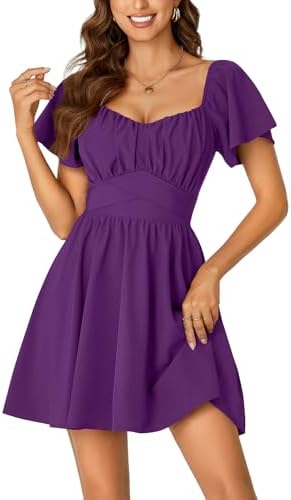 milumia women's elegant belted pleated flounce sleeve long dress STUNNINGXXLMilumia Elegant Belted Pleated Flounce Sleeve Long Dress
