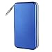 Siveit 80 Capacity Heavy Duty CD/DVD Wallet Binder, Storage, Case, Bag, Holder, Booklet (Blue)
