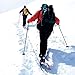 ENKEEO Trekking Poles Anti Shock & Quick Lock Hiking Poles Ultralight Collapsible Trail Walking Stick with Durable Aluminum (Black and Orange, 1 Pair / 2 Pack)