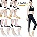 QING 4 to 8 Pack Ultra Low Cut No Show Socks Women Invisible for Flats and Dress Shoes Liner Socks with Non-Slip Heel Grips