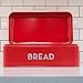 Now Designs Metal Bread Storage Bin, Red, 16x9x6.5 inches