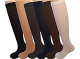 6 Pair Women Graduated Compression Running Hiking Bike Travel Socks 8-15mmHg