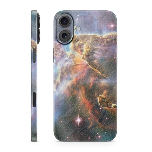 Glossy Glitter Phone Skin Compatible with Apple iPhone 16 Plus - Golden Nebula…