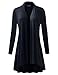 AMORE ALLFY Women's Extra Long Cardigan Navy Large