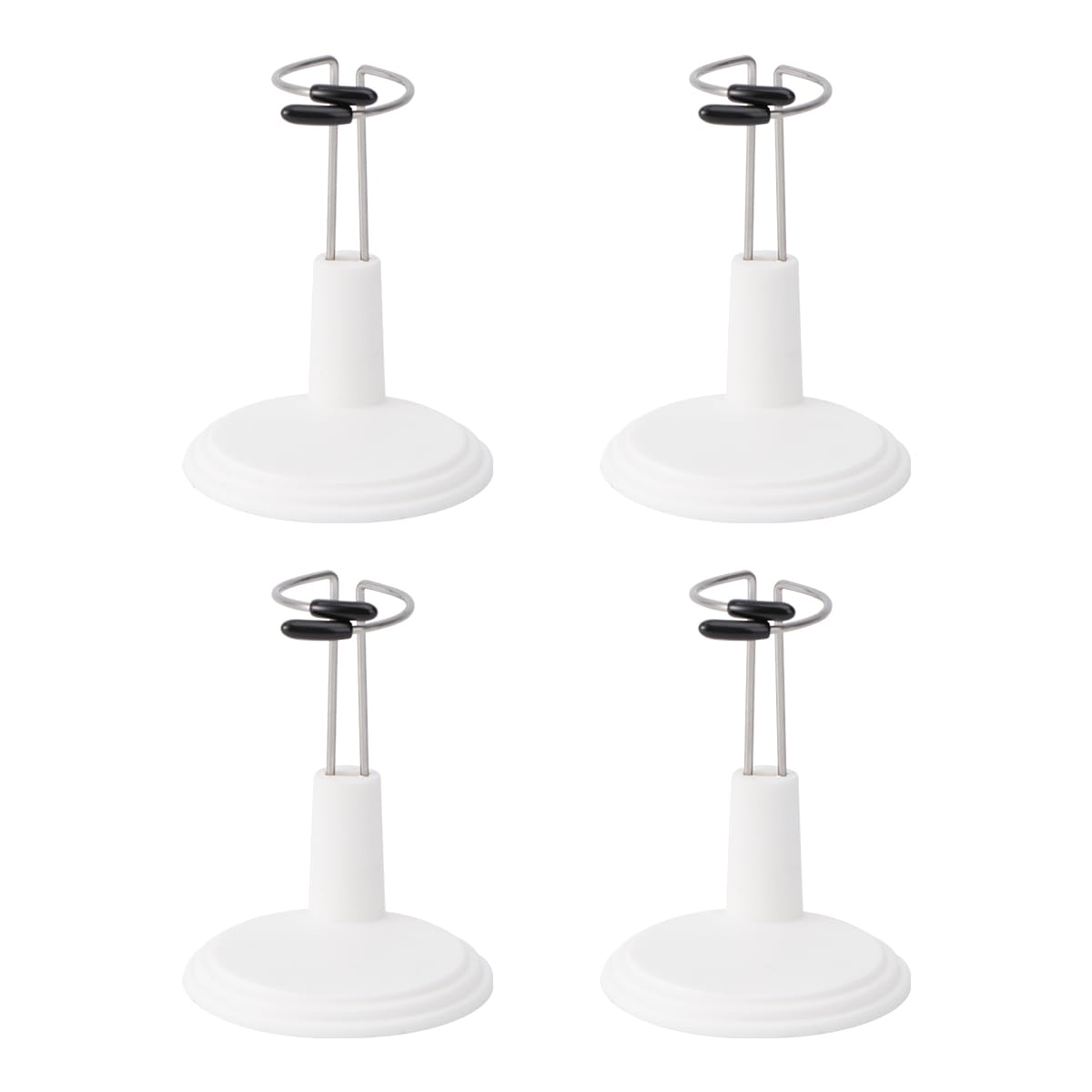 NUOBESTY 4Pcs Doll Display Stands White Portable Doll Holder Support Frames for 4-6 Inch Dolls Storage and Model Display