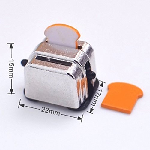 AkoMatial Dollhouse Furniture Accessories, Dollhouse Miniature Bread Maker Toast Cake Mould Babyroom DIY Decoration