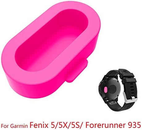 BTChoice Dust Proof Cap for Garmin Fenix 5, Silicone Port Protector Resistant and Anti-dust Dirt Plugs for Garmin Fenix 5/Fenix 5X/Fenix 5S/Forerunner 935 Sport Watch (Rose Red)