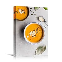 Canvas Wall Art Soup Farmhouse/Country Food Fun Kitchen Multicolor Photography Spices - 12x18 inches