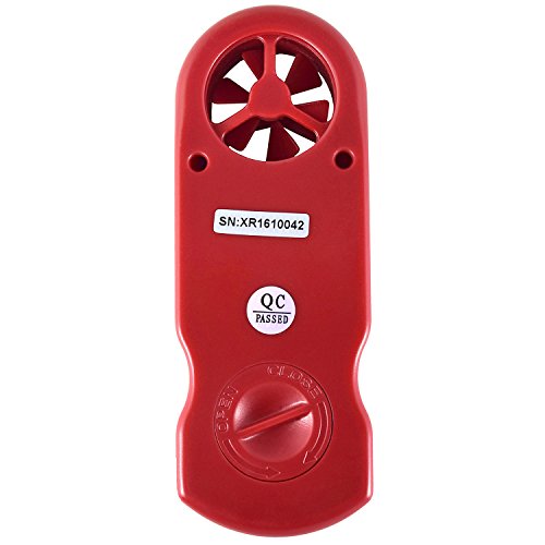 ennoLogic Anemometer eA980R - 8 Parameters: Wind Speed, Wind Chill, Air Temperature, Humidity, Heat Index, Dew Point, Barometric Pressure, Altitude - Digital Weather Meter with Backlight