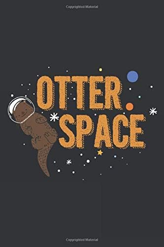 Otter Space: Notebook 6x9 Checkered White Paper 118 Pages | Space Otters
