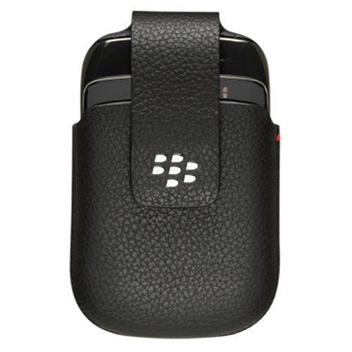 RIM HDW-31435-001 Black Leather Pouch Case w Swivel Belt Clip for Blackberry Style 9670 - Bulk Packaging