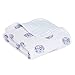 aden + anais Classic Stroller Blanket; 100% Cotton Muslin; 4 Layer lightweight and breathable; 27.5 X 27.5 inch; Thistle; Hedgehogs