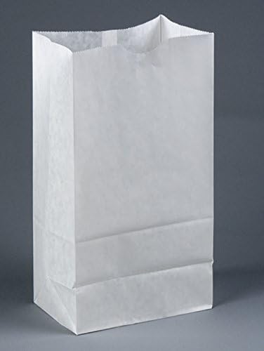6# Waxed Bakery Bags, Plain White, 6" x 3-1/2" x 11-3/16" Size, 1000 Bags Per Case