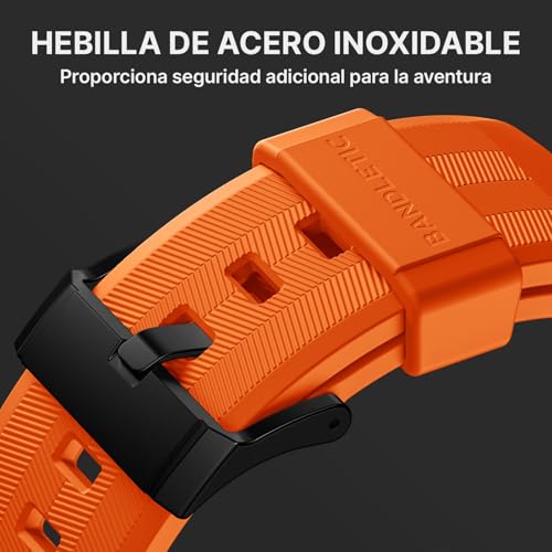 Bandletic Compatible with Apple Watch Band Ultra 3 2 1 49mm, Soft Silicone Sport Comfort Resistant Breathable Band with Protective Film, Only for iWatch Ultra 49mm Bands for Men Women