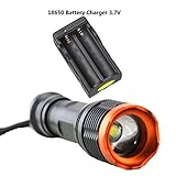 Buytra 1800 Lumens 7-modes Handheld Flashlight Zoomable CREE XM-L T6 LED Flashlight Torch Lamp