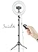 Socialite Ring Light - 14” Dimmable LED Lighting Kit w/Travel Bag for YouTube, Webinar, Social Media Photos - Remote Controlled Studio Lights w/ 6ft Stand - Works w/DSLR Camera, All Smartphones